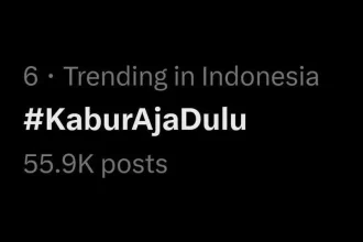 #KaburAjaDulu yang trending di aplikasi X (dulunya twitter)