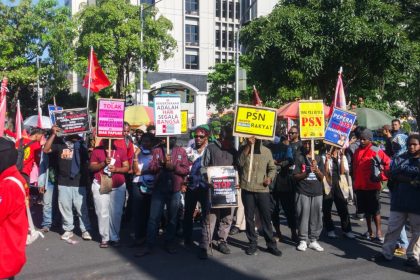 Hari Buruh 2026 Mahasiswa Aliansi Papua Turut Ingatkan Tragedi 63 Tahun Lalu (foto: lpmmissi.com/ Alfin)