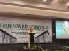 [Wisudawan terbaik] Bimbingan Penyuluhan Islam (BPI) UIN Walisongo, Mita Putri Apriliani saat menyampaikan sambutan dalam acara Pelepasan dan Pembekalan Calon Wisudawan FDK di Semarang, Kamis (21/5). (Foto: LPMMISSI.COM/Shafwa)